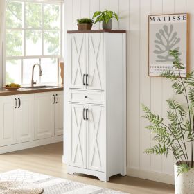 68 High Living Room Sideboard, Multi-functional Combination TV Cabinet Sideboard, Large Capacity Storage Cabinet, Can Be Used In Living Room, Bed (Option: White Walnut)